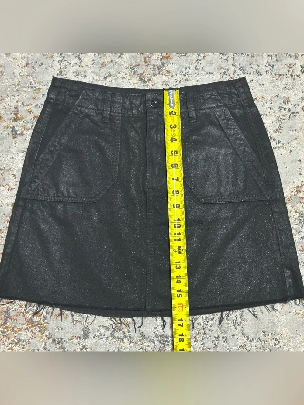 Paige coated utility skirt size 28 black